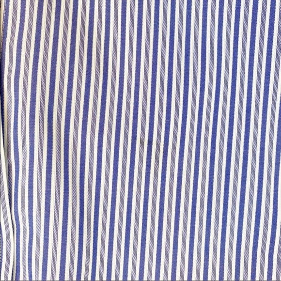 Kirkland Striped Slim Fit Button Down Shirt White And Blue Size 18-35 NWT - Picture 5 of 8